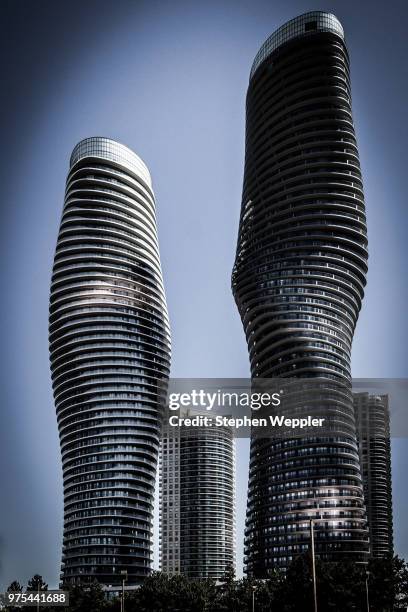 absolute towers, mississauga, ontario-2 - mississauga stock pictures, royalty-free photos & images