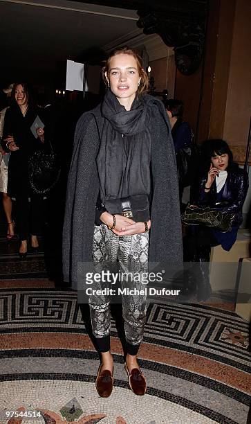 Natalia Vodianova attends the Stella McCartney Ready to Wear show as part of the Paris Womenswear Fashion Week Fall/Winter 2011 at Opera Garnier on...