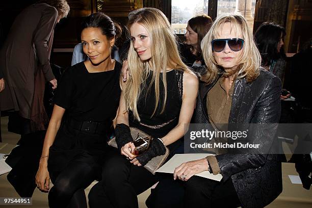 Thandie Newton, Laura Bailey and Twiggy attend the Stella McCartney Ready to Wear show as part of the Paris Womenswear Fashion Week Fall/Winter 2011...