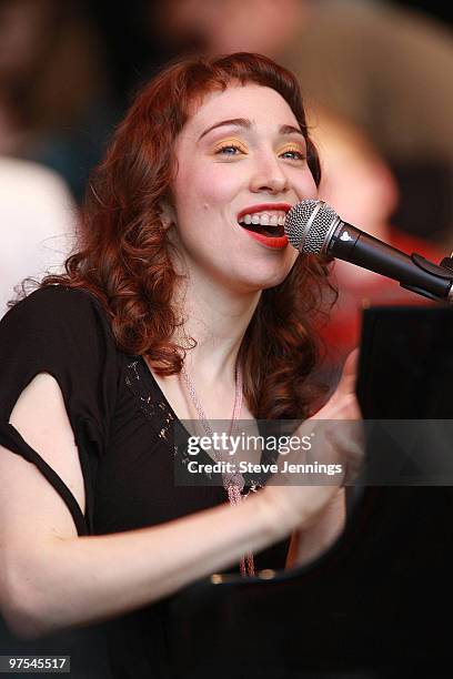 Singer Regina Spektor performs live at the 21st Annual Bridge School Benefit on October 27, 2007 in Mt. View, California