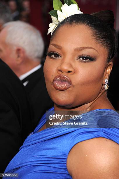 Actress Monique arrives at the 82nd Annual Academy Awards held at the Kodak Theatre on March 7, 2010 in Hollywood, California.