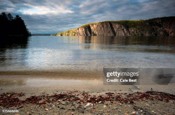 mazinaw rock at bon echo provincial park - mazinaw lake stock pictures, royalty-free photos & images