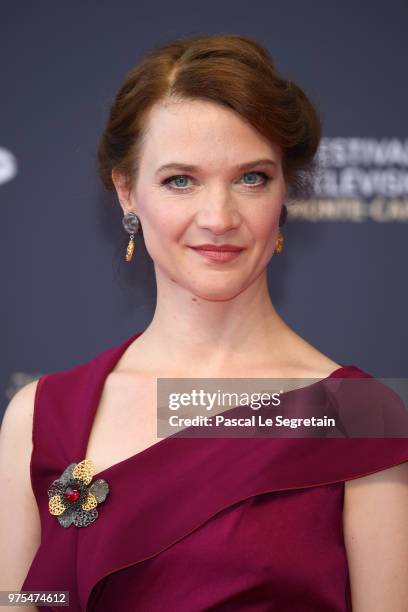 Odile Vuillemin attends the opening ceremony of the 58th Monte Carlo TV Festival on June 15, 2018 in Monte-Carlo, Monaco.