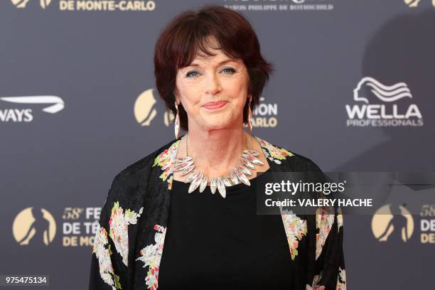 French actress Anny Duperey arrives for the opening of the 58th Monte-Carlo Television Festival on June 15, 2018 in Monaco.