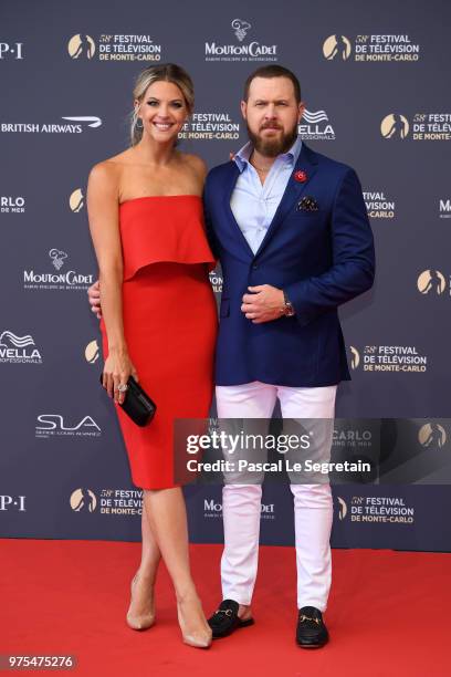 Buckley and Abigail Ochse attend the opening ceremony of the 58th Monte Carlo TV Festival on June 15, 2018 in Monte-Carlo, Monaco.