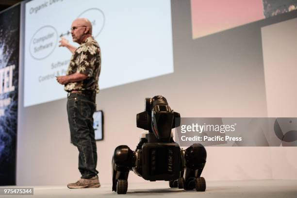 Marc Reibert, founder of Boston Dynamics, presented the SpotMini robot at CeBIT 2018 in Hanover. SpotMini is a small four-legged robot with the...