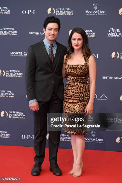 Ben Feldman and Michelle Mulitz attend the opening ceremony of the 58th Monte Carlo TV Festival on June 15, 2018 in Monte-Carlo, Monaco.