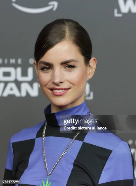 May 2018, Germany, Berlin: Actor Hannah Hoekstra arrives for the premiere of the second installment of the thriller series "You are Wanted". Photo:...