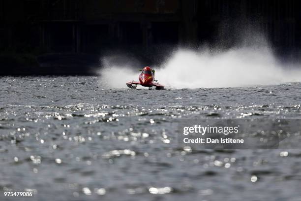 Erik Edin of Sweden and Team Sweden in action during free practice ahead of round two of the 2018 Championship, the F1H2O UIM Powerboat World...