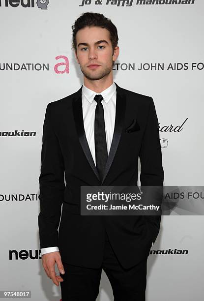 Actor Chace Crawford arrives at the 18th Annual Elton John AIDS Foundation Oscar party held at Pacific Design Center on March 7, 2010 in West...