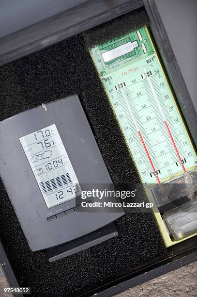 The forecast station today during the third day of testing at Circuito de Jerez on March 8, 2010 in Jerez de la Frontera, Spain.