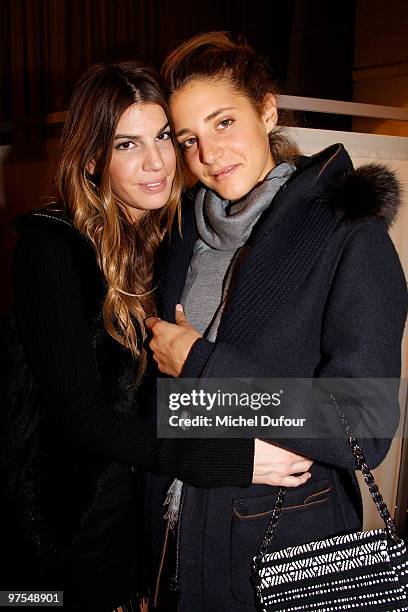 Bianca Brandolini d'Adda and Ginerva Elkann attend the Giambattista Valli Ready to Wear show as part of the Paris Womenswear Fashion Week Fall/Winter...