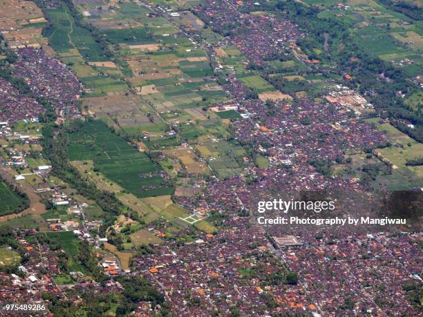 ubud district - patchwork fields stock pictures, royalty-free photos & images