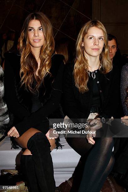 Bianca Brandolini d'Adda and Eugenia Niarchos attend the Giambattista Valli Ready to Wear show as part of the Paris Womenswear Fashion Week...