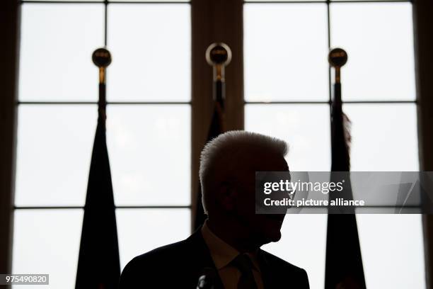 May 2018, Germany, Stuttgart: Winfried Kretschmann , premier of Baden-Wuerttemberg, speaking during a reception marking his 70th birthday at the...