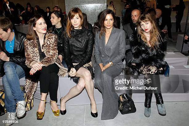 Charlotte Delalle, Elletra Rosselini, Astrid Munoz and Josephine de la Baume attend the Giambattista Valli Ready to Wear show as part of the Paris...