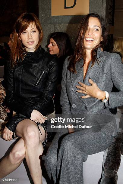 Ellettra Rossellini and Astrid Munoz attend the Giambattista Valli Ready to Wear show as part of the Paris Womenswear Fashion Week Fall/Winter 2011...