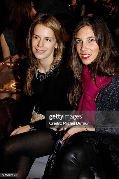 Eugenia Niarchos and Tatiana Santo Domingo attend the Giambattista Valli Ready to Wear show as part of the Paris Womenswear Fashion Week Fall/Winter...