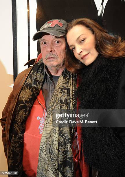 David Bailey and his wife Catherine attend the launch of the new selling exhibition 'Pure Sixties. Pure Bailey' showcasing photographs taken by David...