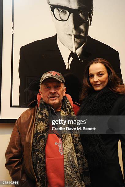David Bailey and his wife Catherine attend the launch of the new selling exhibition 'Pure Sixties. Pure Bailey' showcasing photographs taken by David...