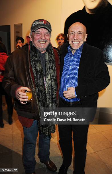 David Bailey and Brian Clarke attend the launch of the new selling exhibition 'Pure Sixties. Pure Bailey' showcasing photographs taken by David...