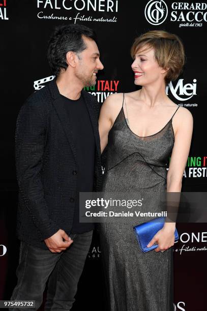 Violante Placido and Massimiliano D'Epiro attends the 'Filming Italy Sardegna Festival' Dinner at Forte Village Resort on June 15, 2018 in Santa...