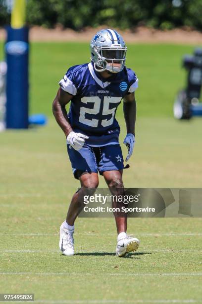 Dallas Cowboys defensive back Xavier Woods runs a route during the Dallas Cowboys mini camp practice on June 14, 2018 at The Star in Frisco, Texas.