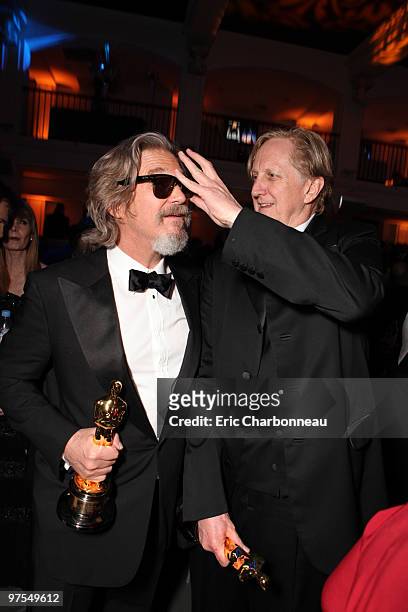 Jeff Bridges and T-Bone Burnett at 20th Century Fox - Fox Searchlight Pictures Oscar Party on March 07, 2010 at Boulevard 3 in Hollywood, California.