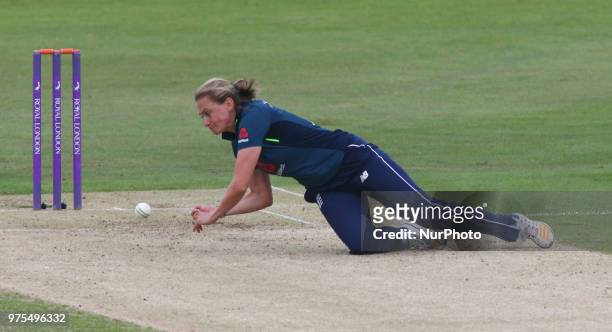Laura Marsh of England Women during Women's One Day International Series match between England Women against South Africa Women at The Spitfire...