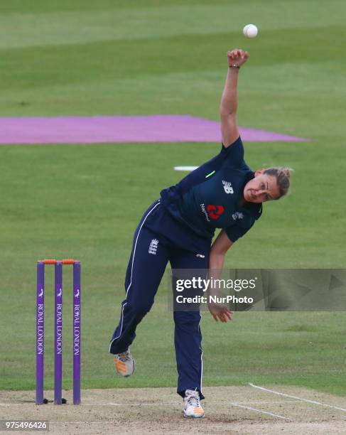 Laura Marsh of England Women during Women's One Day International Series match between England Women against South Africa Women at The Spitfire...