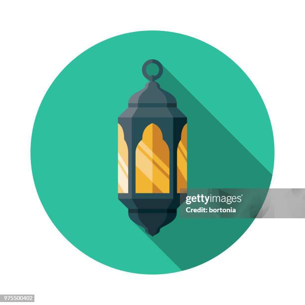 fanous flat design ramadan icon - lantern ramadan stock illustrations