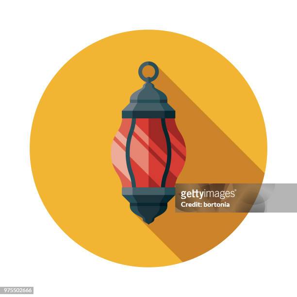 fanous flat design ramadan icon - lantern ramadan stock illustrations