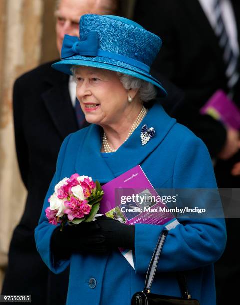 Queen Elizabeth II attends the Commonwealth Day Observance Service at Westminster Abbey on March 8, 2010 in London, England.