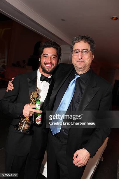 Ryan Bingham and Fox' Tom Rothman at 20th Century Fox - Fox Searchlight Pictures Oscar Party on March 07, 2010 at Boulevard 3 in Hollywood,...