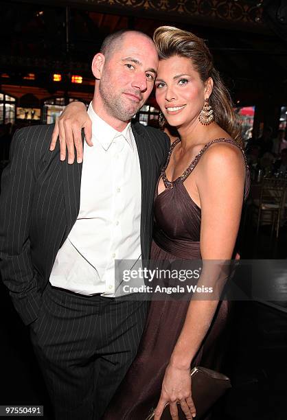 Candis Cayne and her husband Marco attend SBE's/The Abbey's 'The Envelope Please' Oscar viewing party benefiting APLA at The Abbey on March 7, 2010...