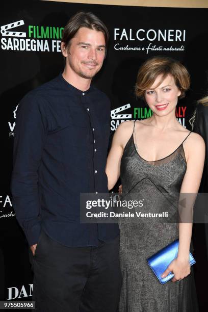 Josh Hartnett and Violante Placido attend the 'Filming Italy Sardegna Festival' Dinner at Forte Village Resort on June 15, 2018 in Santa Margherita...