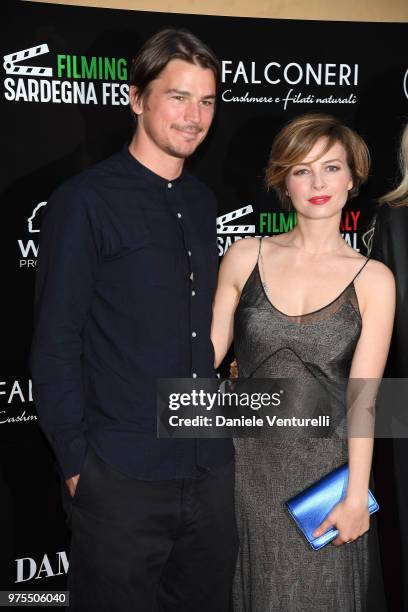 Josh Hartnett and Violante Placido attend the 'Filming Italy Sardegna Festival' Dinner at Forte Village Resort on June 15, 2018 in Santa Margherita...