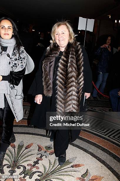 Maryvonne Pinault attends the Stella McCartney Ready to Wear show as part of the Paris Womenswear Fashion Week Fall/Winter 2011 at Opera Garnier on...