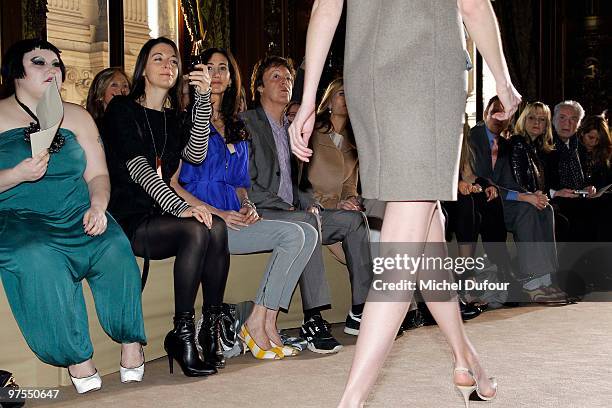 Beth Ditto, unidentified guest, Nancy Shevell, Paul McCartney, Maria Shriver, Christina Schwarzenegger, Thandie Newton and Laura Bailey attend the...