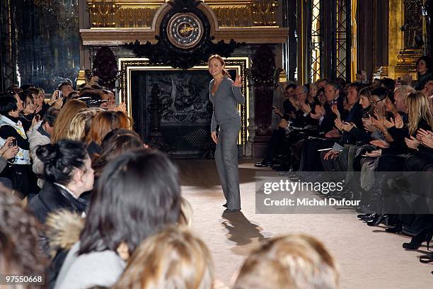 Stella McCartney walks the runway during the Stella McCartney Ready to Wear show as part of the Paris Womenswear Fashion Week Fall/Winter 2011 at...