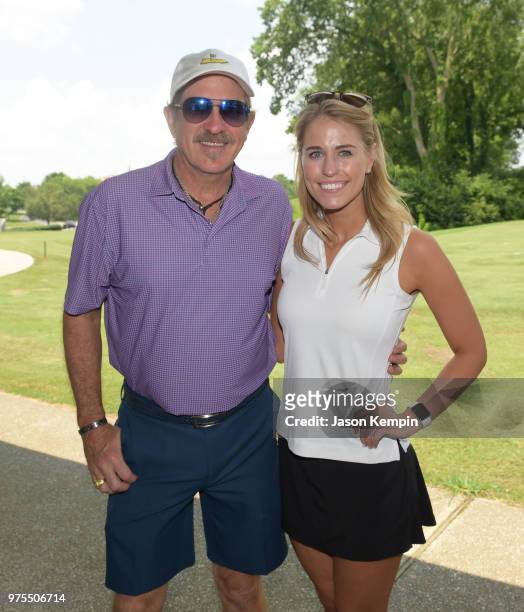 Kix Brooks and Jillian Cardarelli attend the 7th Annual Drive 4 Dinger Celebrity Golf Tournament at Vanderbuilt Legends Club on June 15, 2018 in...