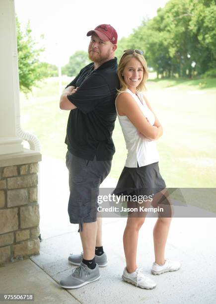 Lance Carpenter and Jillian Cardarelli attend the 7th Annual Drive 4 Dinger Celebrity Golf Tournament at Vanderbuilt Legends Club on June 15, 2018 in...