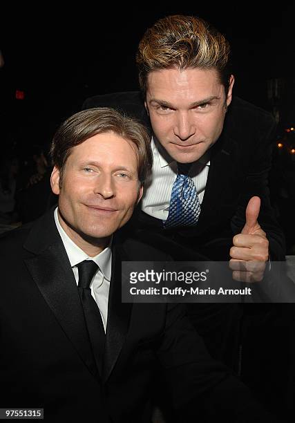 Actors Crispin Glover and Corey Feldman attend E! Oscar Viewing And After Party at Drai's Hollywood on March 7, 2010 in Hollywood, California.