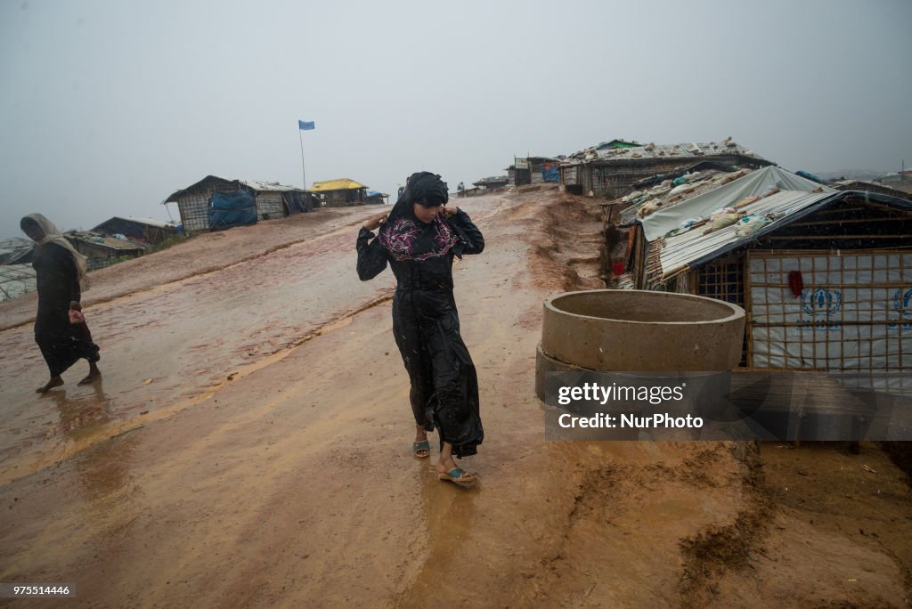 Storm In The Rohingya Refugee Makeshift Shelter