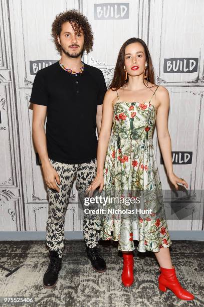 Musician Santiago Prieto Sarabia and singer Catalina Garcia from Monsieur Perine visit BUILD - June 15, 2018 at Build Studio in New York City.