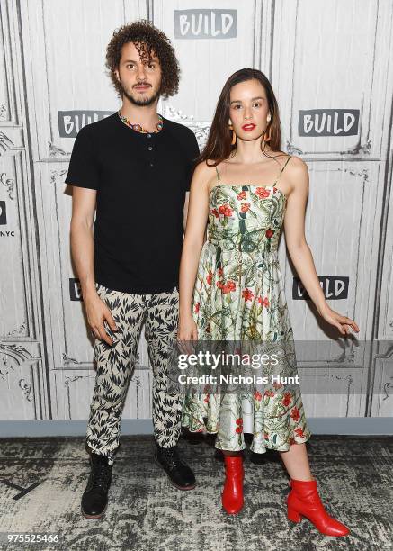 Musician Santiago Prieto Sarabia and singer Catalina Garcia from Monsieur Perine visit BUILD - June 15, 2018 at Build Studio in New York City.