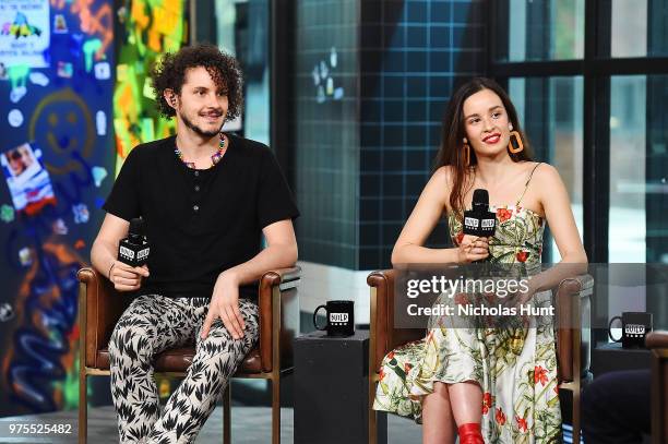 Musician Santiago Prieto Sarabia and singer Catalina Garcia from Monsieur Perine visit BUILD - June 15, 2018 at Build Studio in New York City.