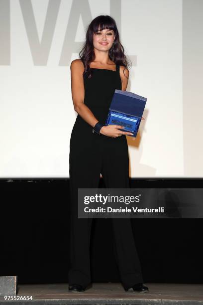 Ella Purnell attends the 'Filming Italy Sardegna Festival' Dinner at Forte Village Resort on June 15, 2018 in Santa Margherita di Pula, Cagliari,...