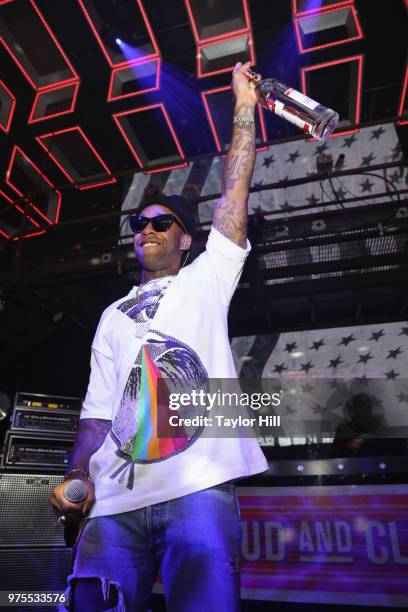 Ty Dolla $ign performs onstage as Stoli Vodka hosts "Loud And Clear" global advertising campaign launch event with Ty Dolla $ign and DJ Megan Ryte at...