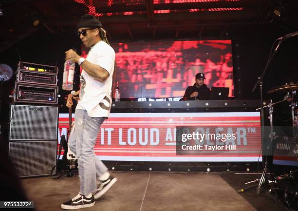 Ty Dolla $ign performs onstage as Stoli Vodka hosts "Loud And Clear" global advertising campaign launch event with Ty Dolla $ign and DJ Megan Ryte at...